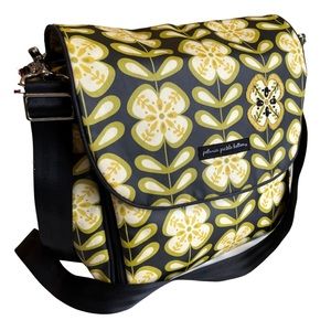 Petunia Pickle Bottom Floral Diaper Bag - Yellow and Black